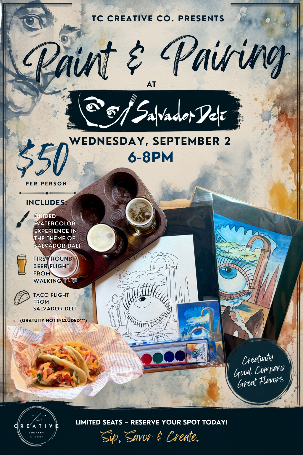 TC Creative Co. Paint & Pairing at Salvador Deli