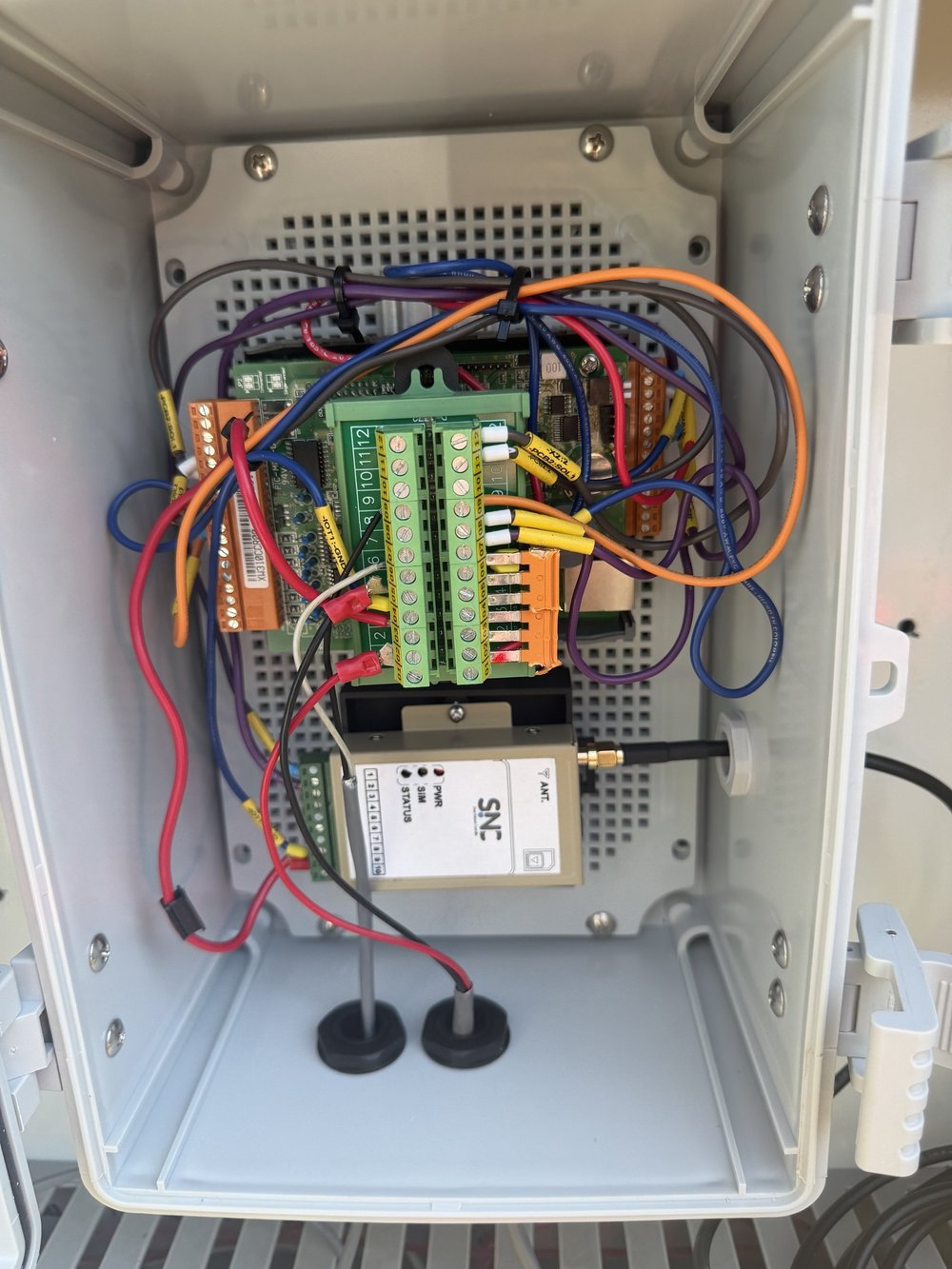 Inside an SNC cellular telemetry enclosure