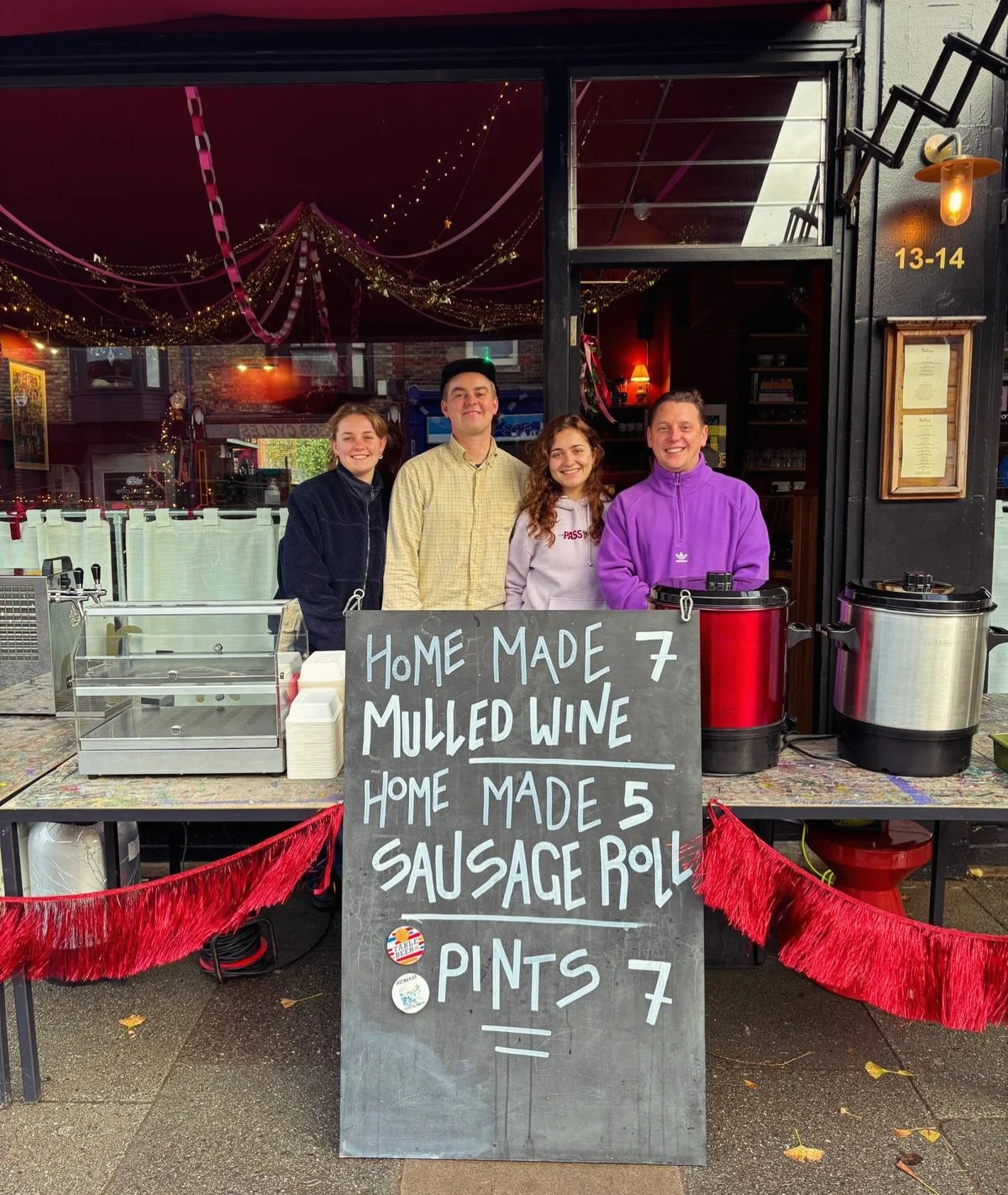 6.12.25. It&rsquo;s Mill Road Winter Fair Day! Mulled wine, Mollie&rsquo;s warm sausage rolls and pints. See you soon! 

#burencambridge #millroadwinterfair #millroadcambridge #cambridgeuk #cambridgeshire #cambridgefood #cambridgefoodanddrink