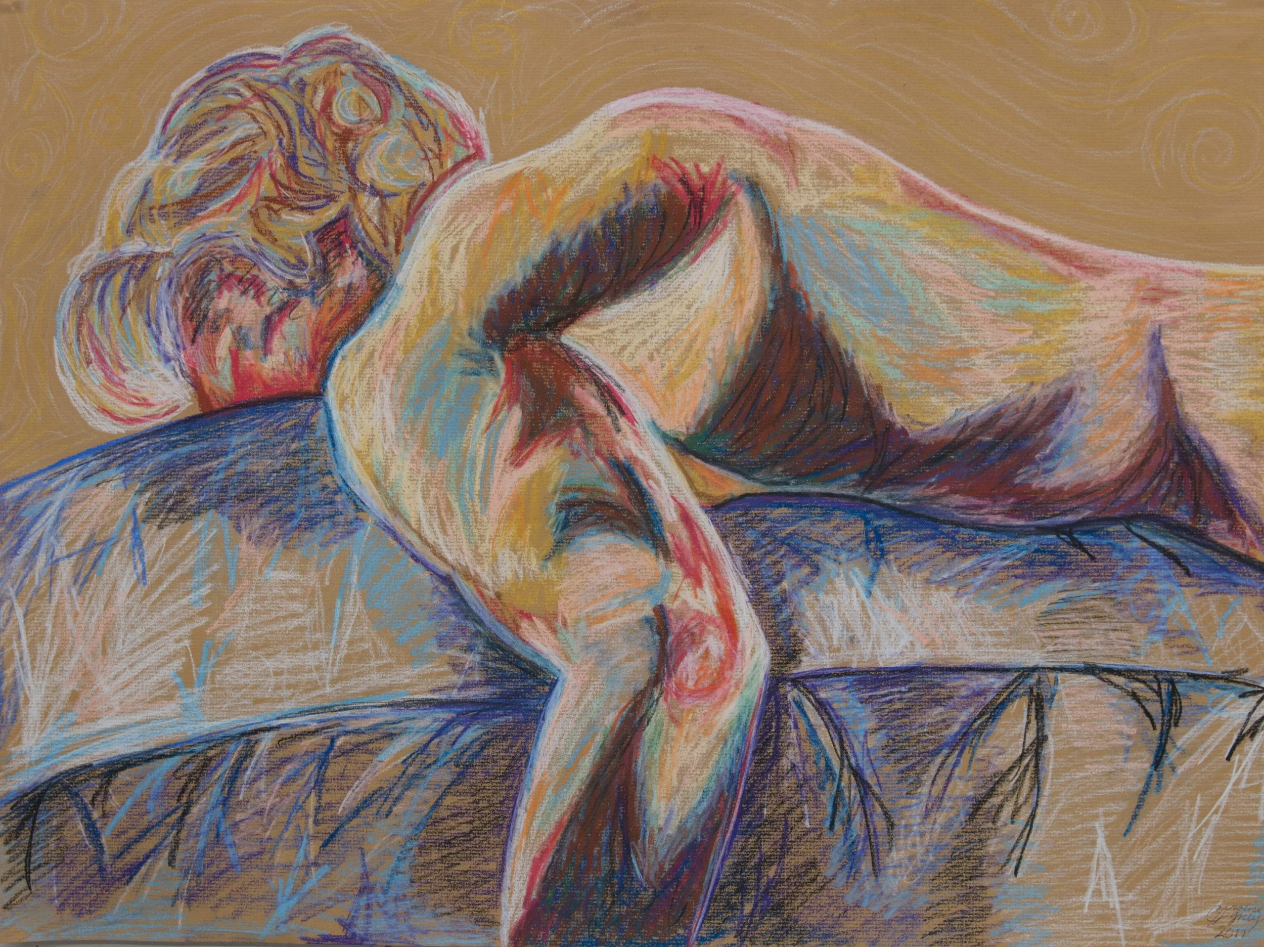 "Sleep" Chalk Pastel Study on Paper