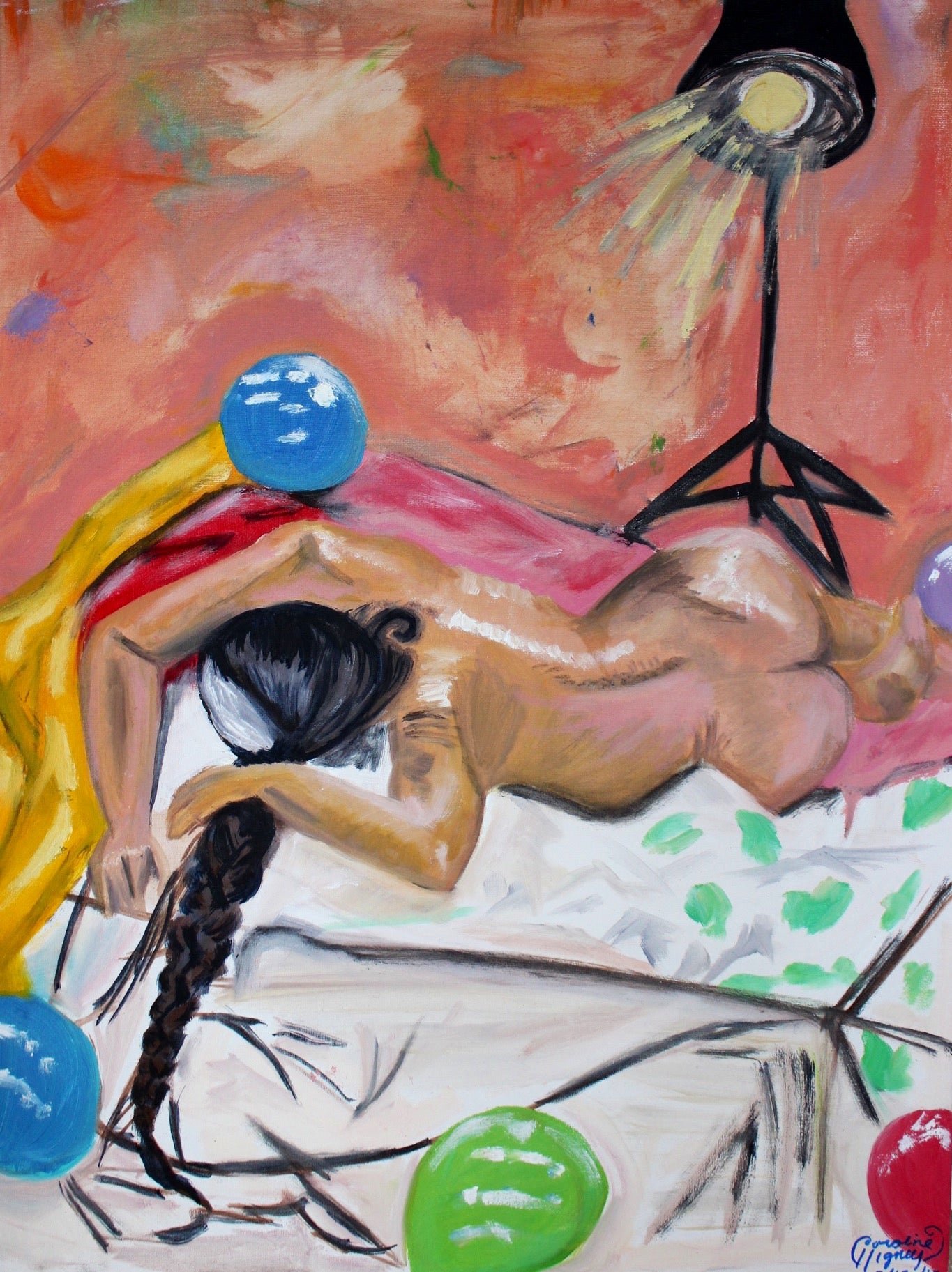"Party" Oil Painting Study on Canvas