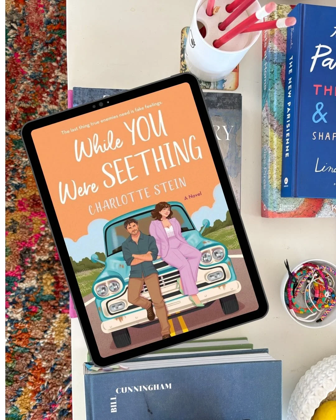 🌟🌟🌟🌟🌟 WHILE YOU WERE SEETHING - Charlotte Stein (ARC read) 

PR fixer Daisy Emmet and author Caleb Miller get together on a book tour to mitigate the mess he has brought on himself. They are fake-dating and driving across the country together in