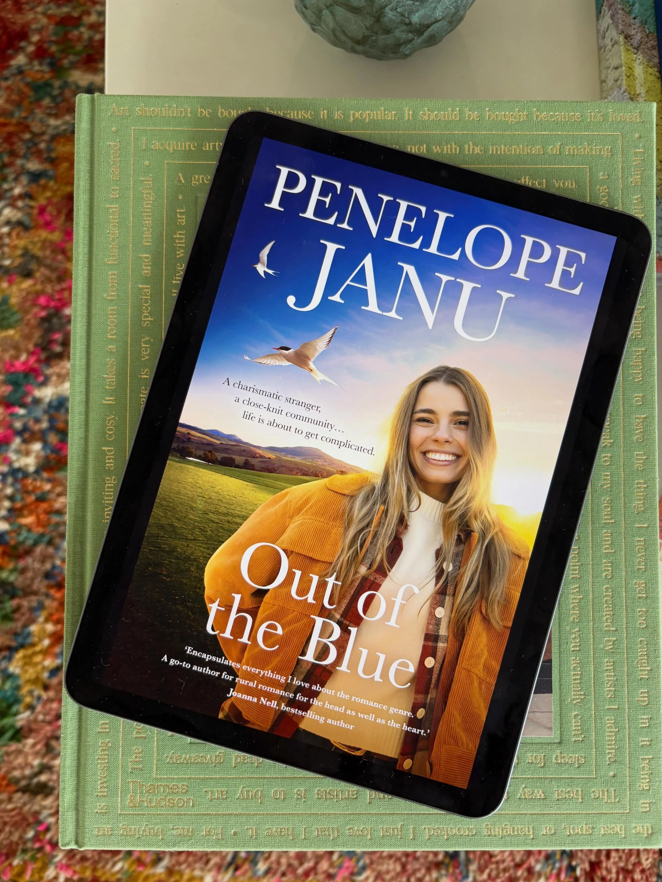 🌟🌟🌟🌟🌟 OUT OF THE BLUE (ARC read) 

Penelope Janu does it again! This is a warm hug &ndash; 💖 The writing is deft, characters are vivid, and the romance is delicious &ndash; what more could you want? 

Norwegian action-man Seb and avian expert F