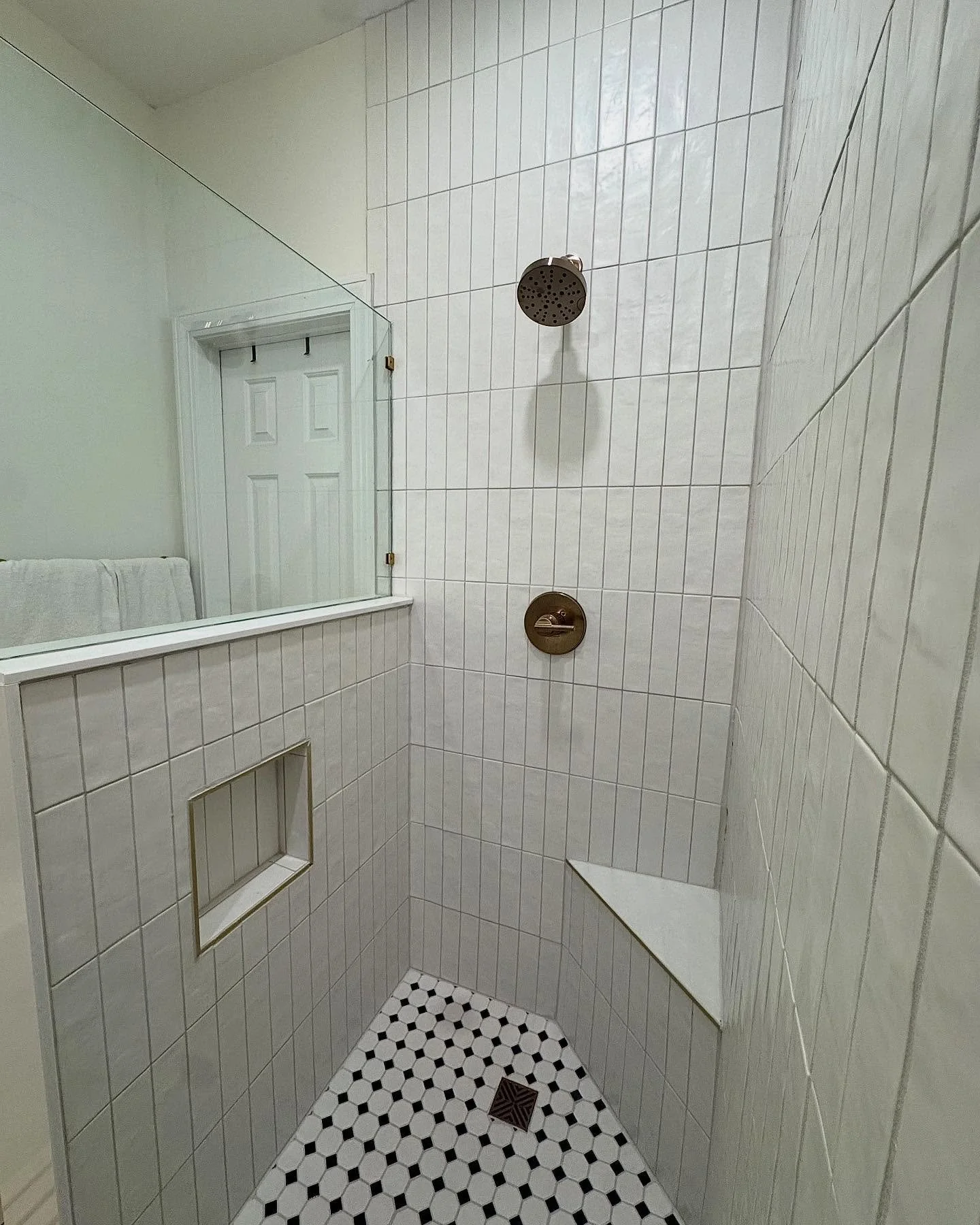 Our latest master bathroom full remodel. Dual shower heads, dual vanities, full tile shower. 

#bathroomremodel #masterbathroom #bathremodel #dualshowerheads #tileshower