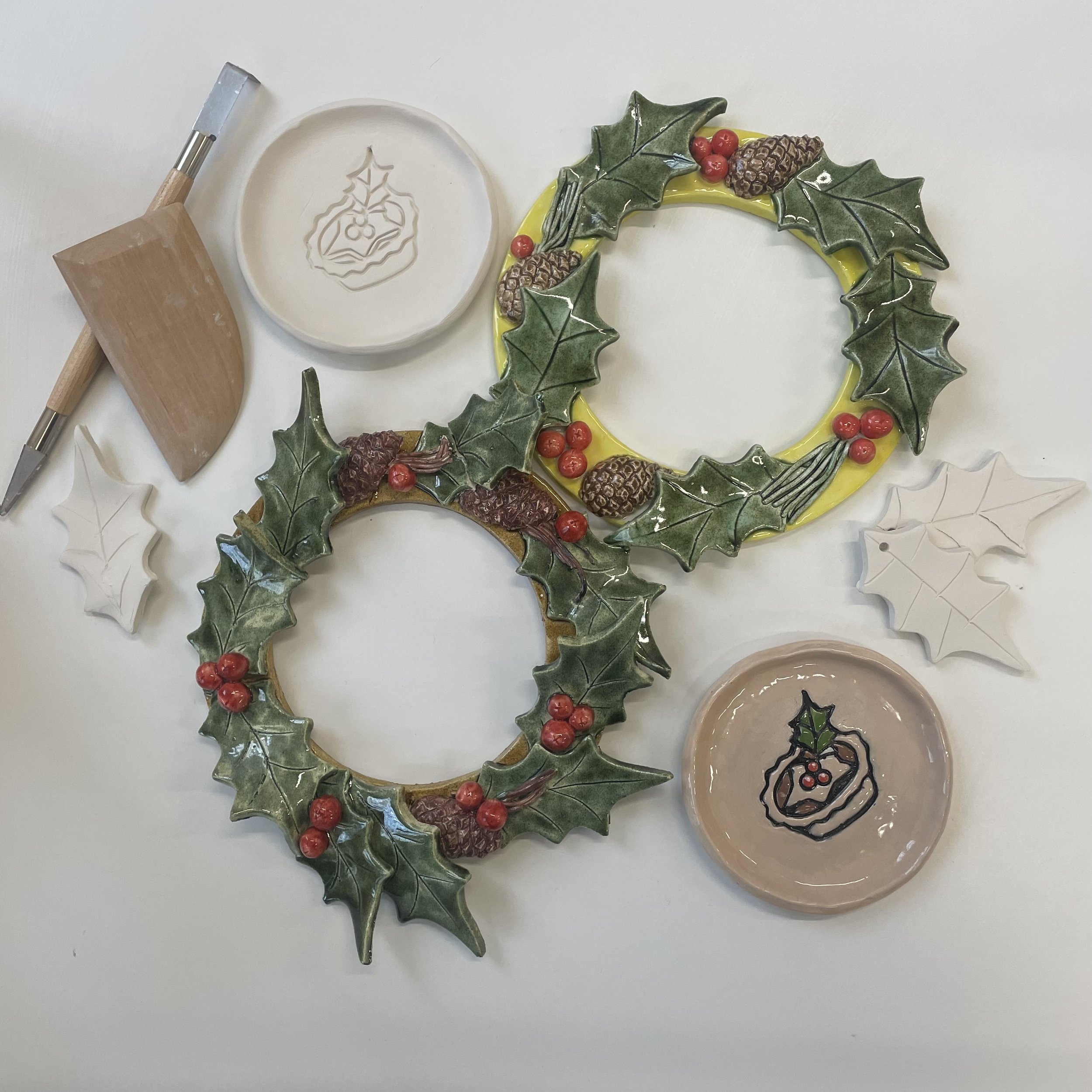 Clay Wreath and trinket dish Workshop