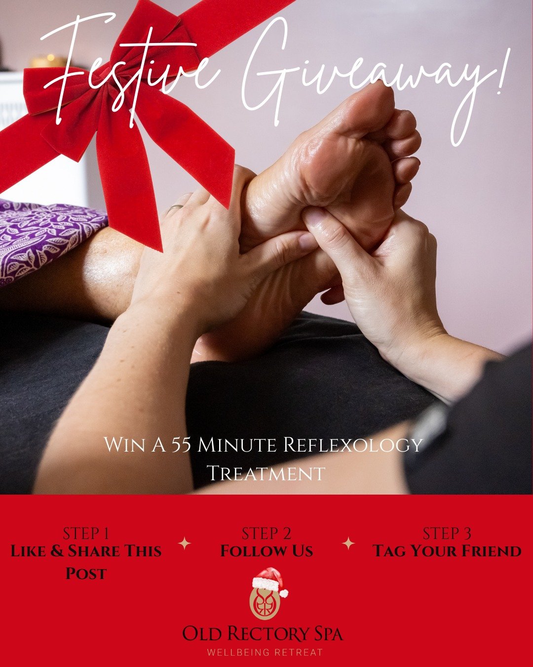 FESTIVE GIVEAWAY! 🎁

Throughout December we are giving away FOUR of our most popular treatments - next up for grabs is a 55 minute Reflexology treatment worth &pound;65!

To enter, simply like &amp; share this post, make sure you&rsquo;re following 