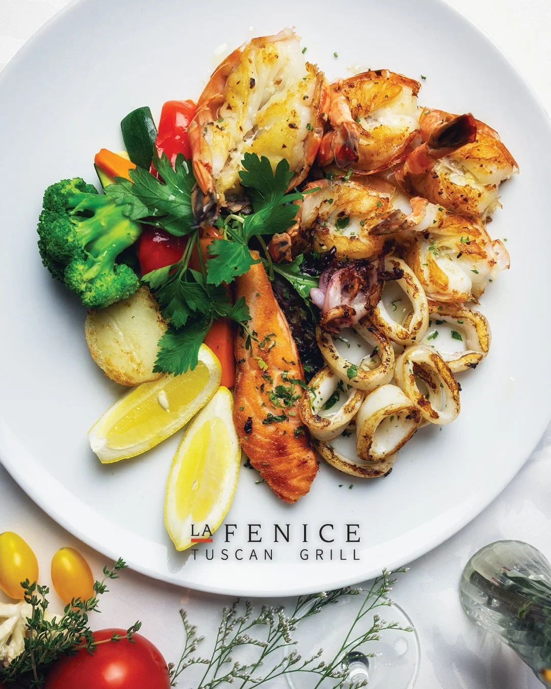 The luxurious taste and texture of our Mixed Seafood Grill is among the best the city can offer.

We partner with the best mongers to provide our customers with the freshest, highest-quality catches and grill them to perfection.

Each bite stands out