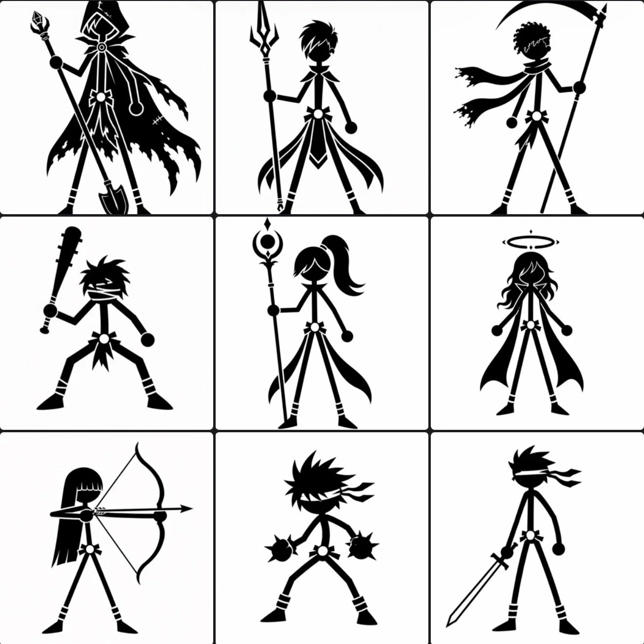#Stickfigure #Mainparty for #theJunosis in black and white