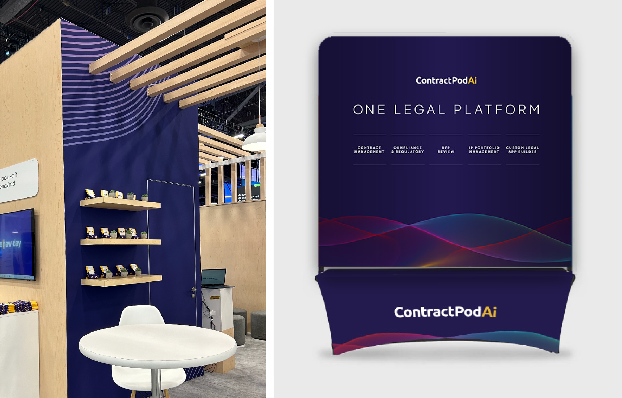 Branded trade show displays, graphic design, art direction