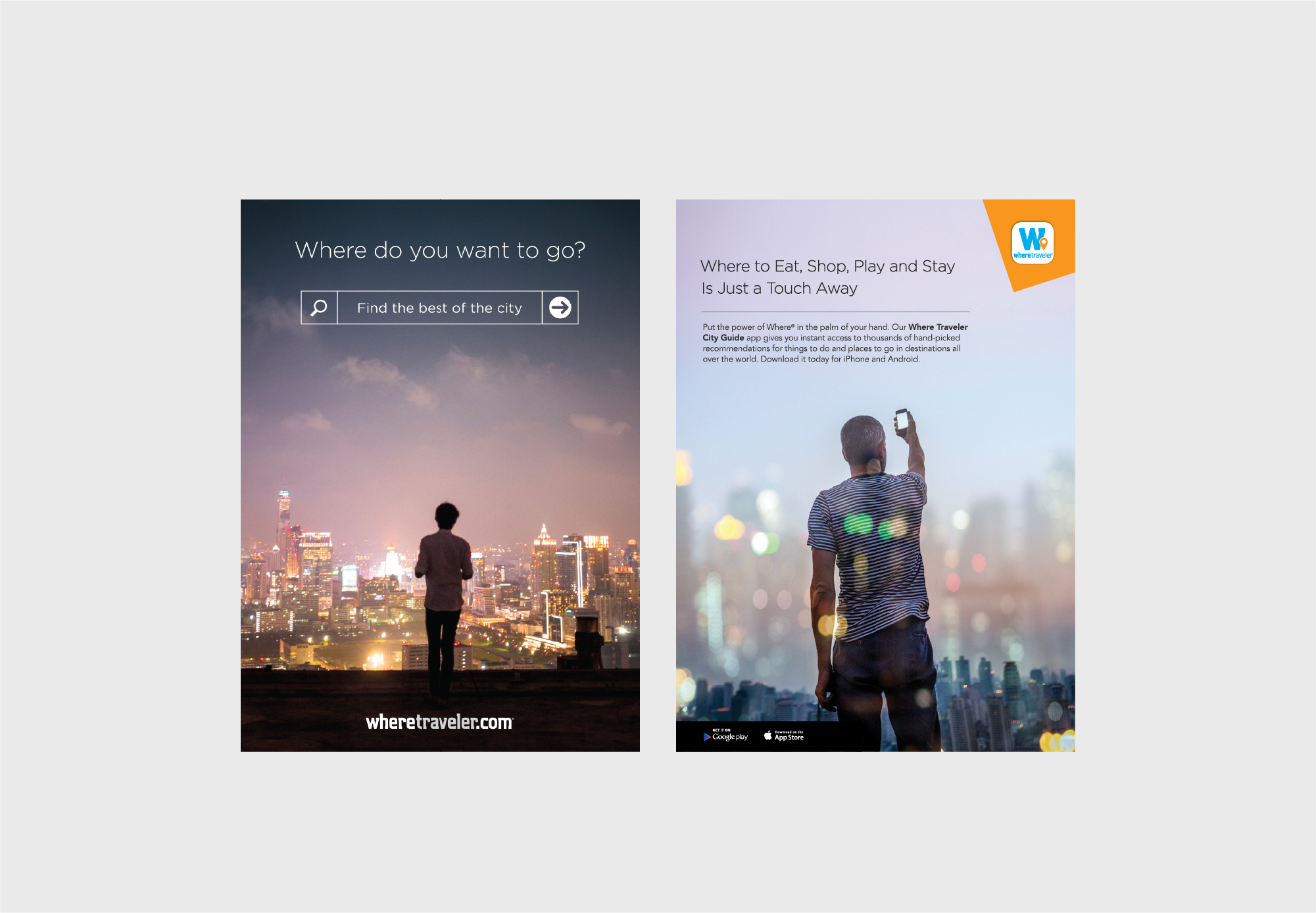 Art direction, creative for national travel publication print ads