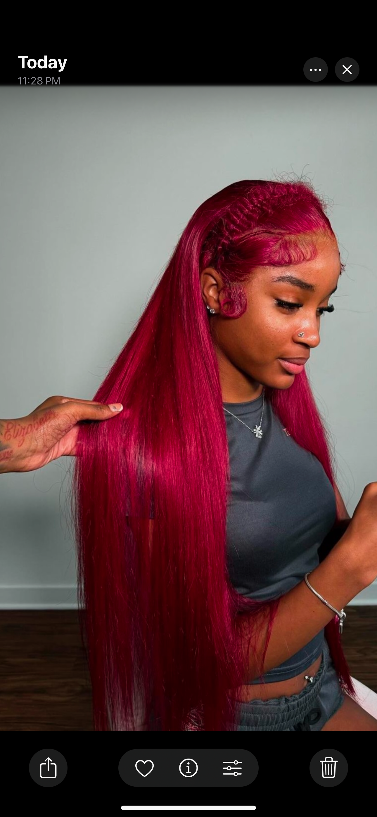 Red Straight Lace Frontal Wig