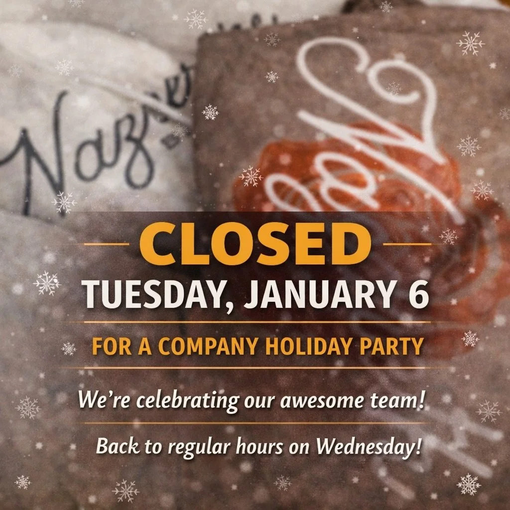 We&rsquo;ll be closed tomorrow, Tuesday 1/6, for a company holiday party 🎉

Taking a night to celebrate the crew that makes Nazareth Brew Co. what it is! Thank you all for understanding and for always supporting local 🍻

Back to our regular hours W