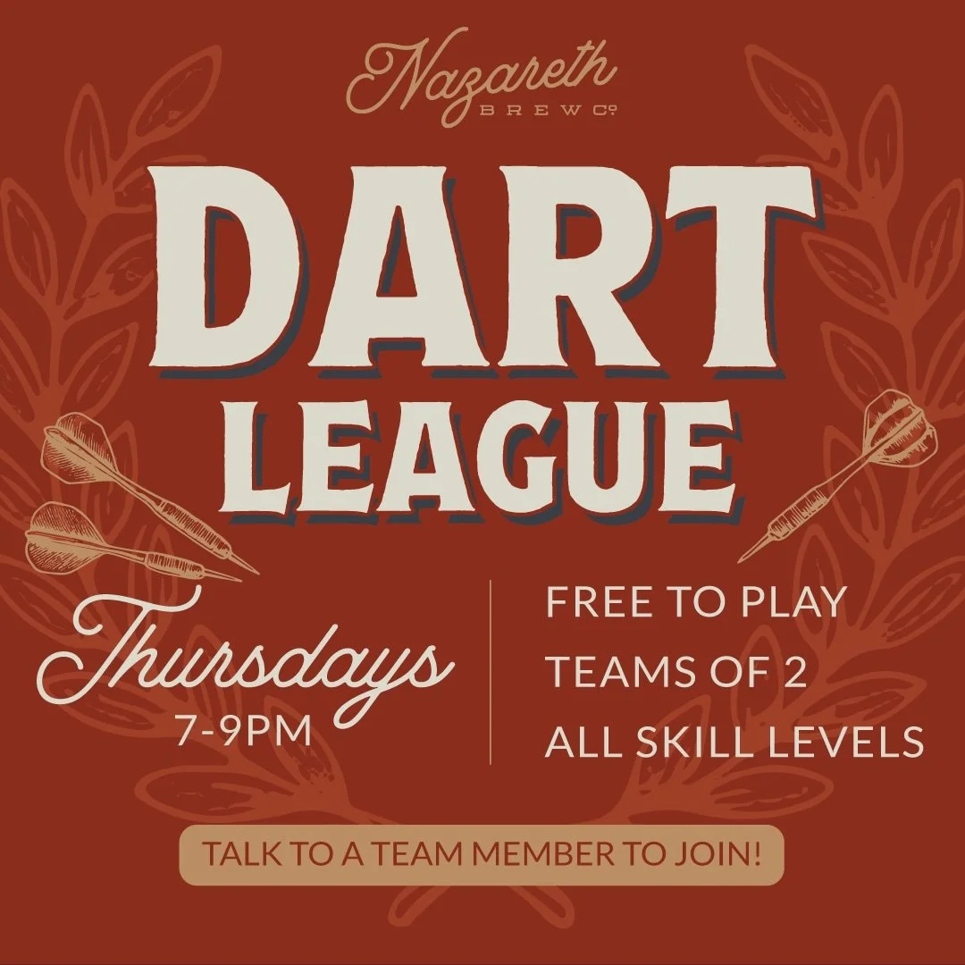 Exciting news! Dart league starts NEXT WEEK 🎯

Tag your buddy in the comments and plan to be here Thursday night for our first ever dart league night. We&rsquo;ll have two boards upstairs and we&rsquo;ll now be opening the upstairs bar every Thursda