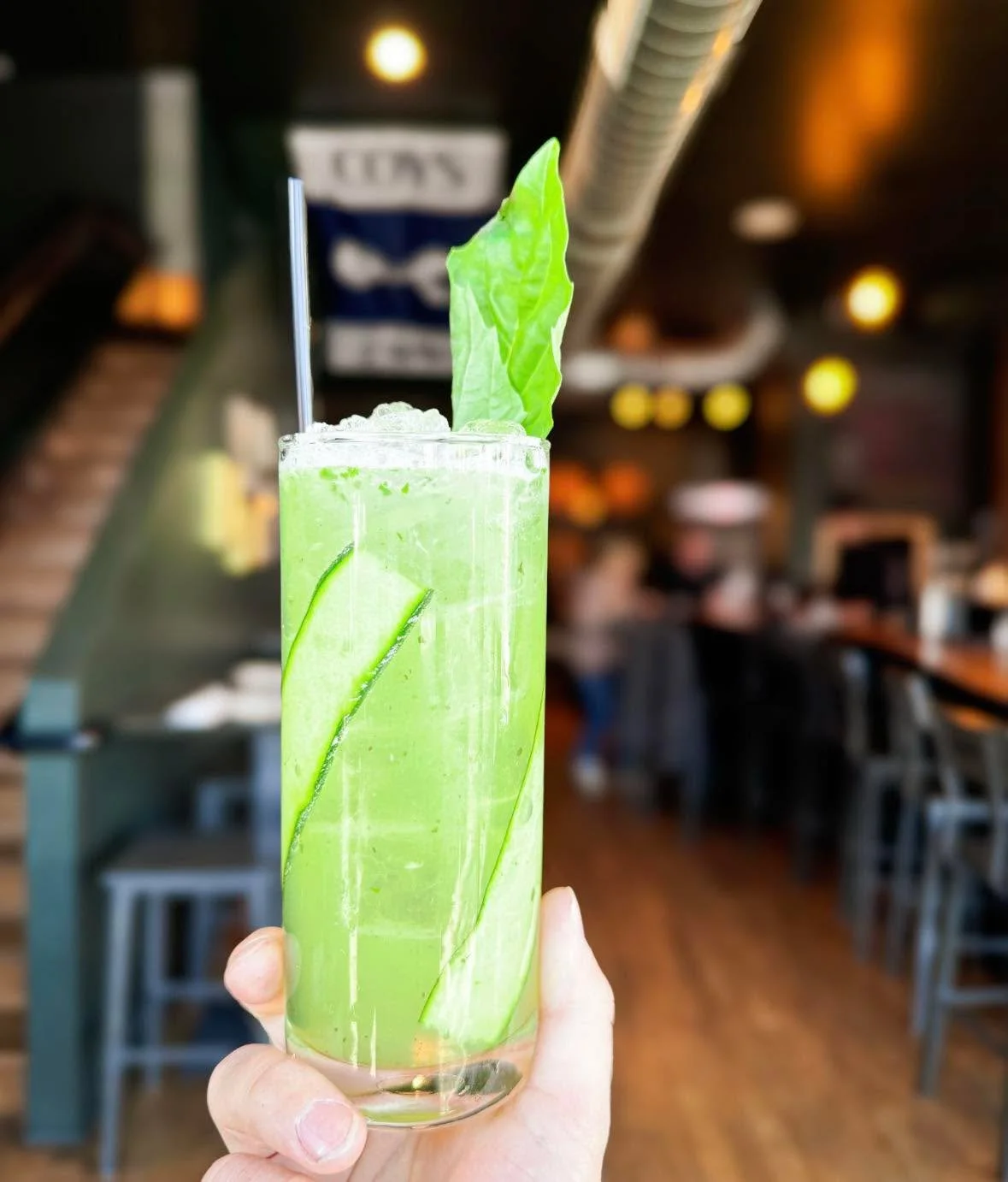 🍹 CHILDISH GAMBASIL &mdash; Gin, Lemon, Muddled Basil &amp; Cucumber 🥒

Bright, crisp, and unbelievably fresh &mdash; like spring in a glass 🌱

We&rsquo;ve got Premier League this morning and live music tonight with Joe Tkach 🎶 Spend your Saturda