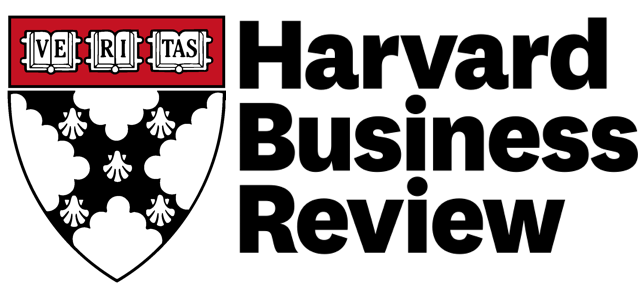 Harvard Business Review logo with the shield emblem and bold black text