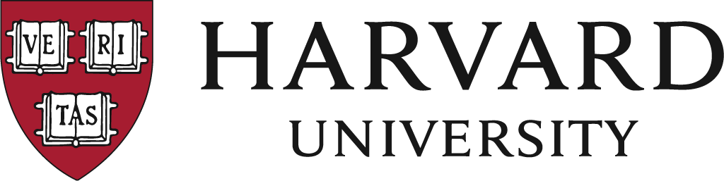 Harvard University logo with a shield featuring the words 'Veritas'.