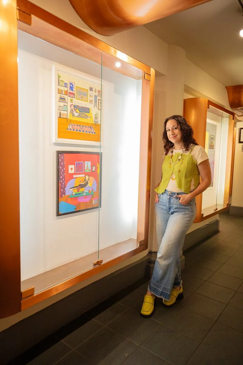 Display case from top: "Quarantina"; "Love is Not Enough