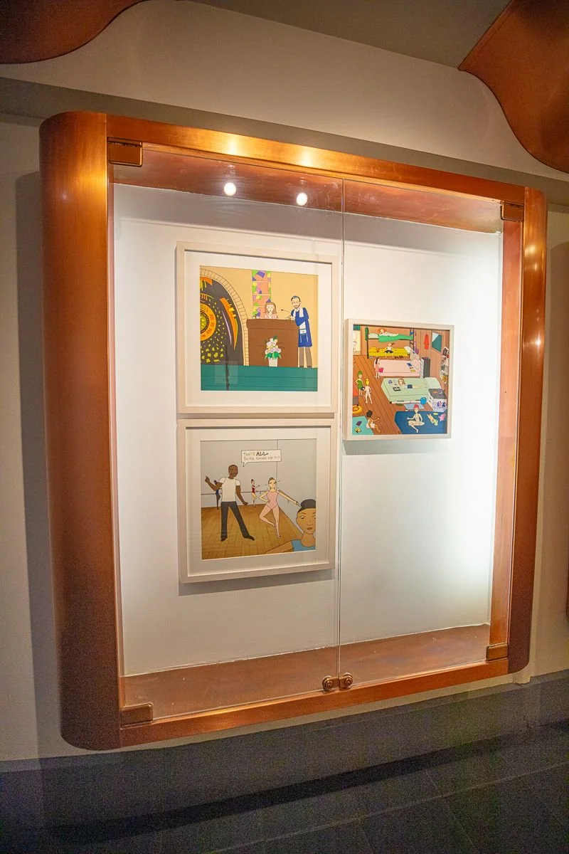 From top left clockwise: "Bat Mitzvah"; "Letters from Camp Harlam"; "Shellman's Dance Class"