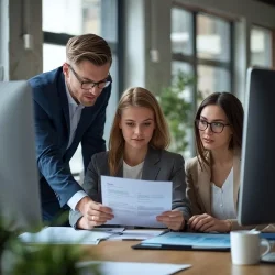 Image of packaging professionals reviewing a candidates CV