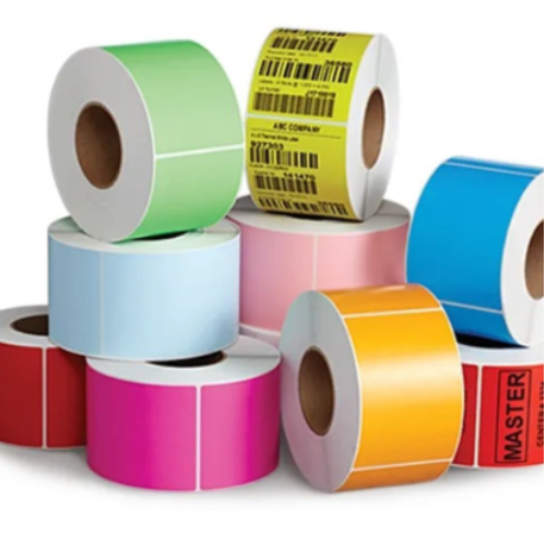 image of colourful self-adhesive labels