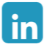LinkedIn logo with white 'in' on a blue square background