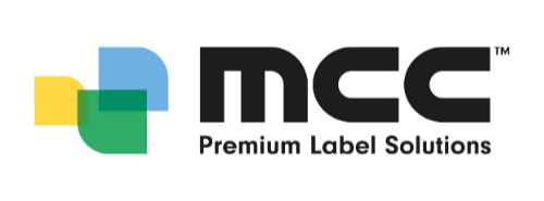 MCC logo with colorful geometric shapes and the text 'MCC Premium Label Solutions'