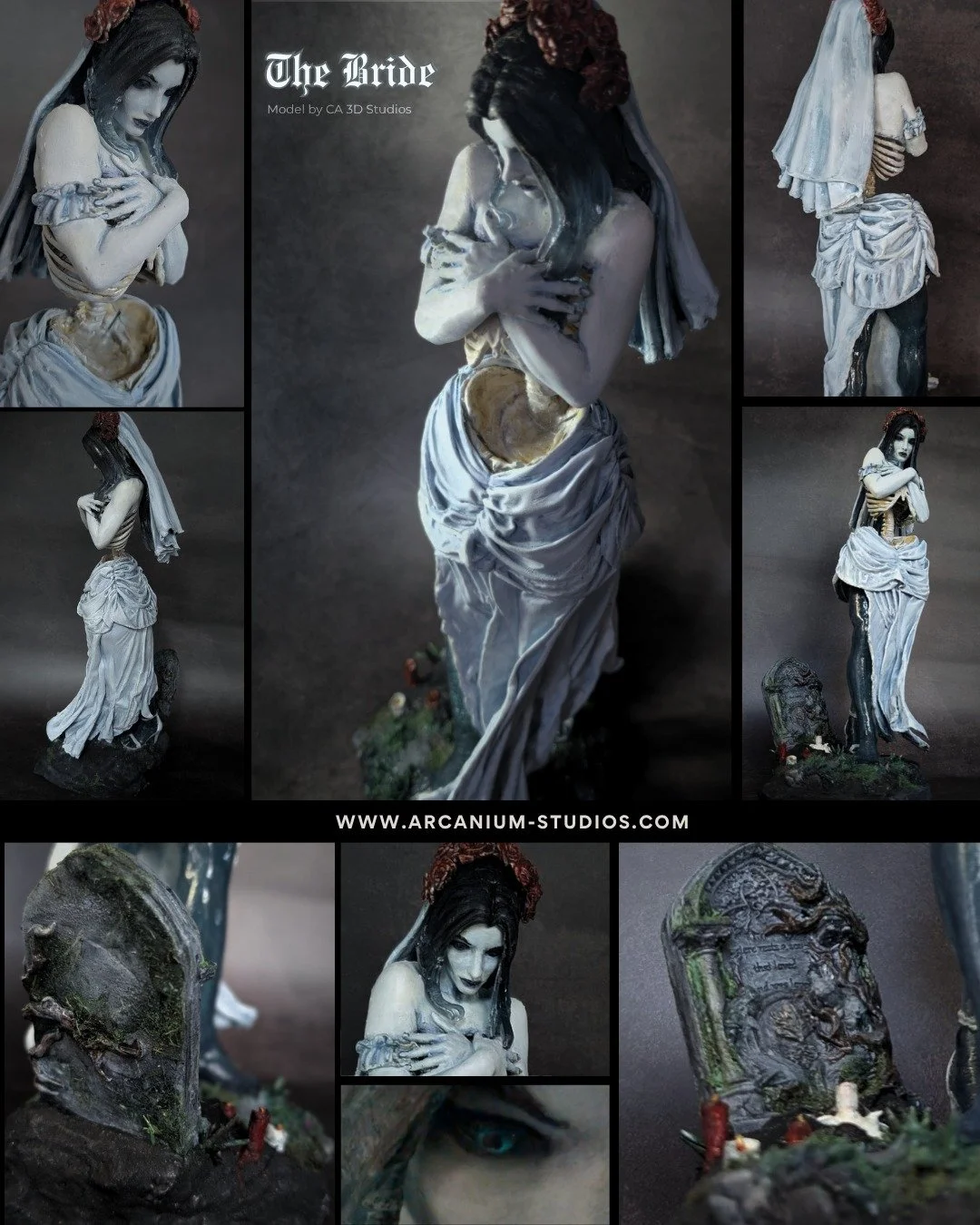 Here rests a soul that loved and was loved.&rdquo;
Enough to be remembered.
Not enough to be released.

White candles for remembrance.
Red for the bond that refused to let go.

Model by @ca.3d.studios 
Even in the dark, her eyes glow.
Printed with @p