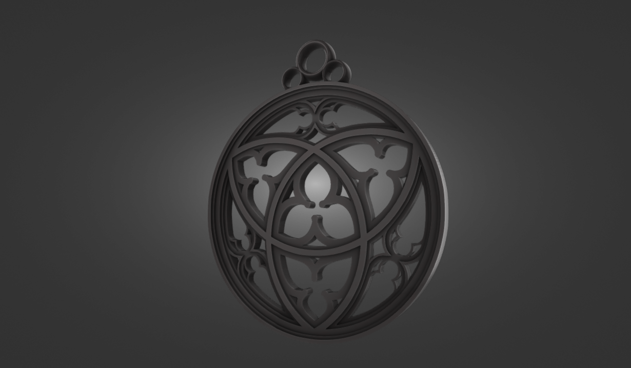 Threefold Gothic Tracery. Pendant