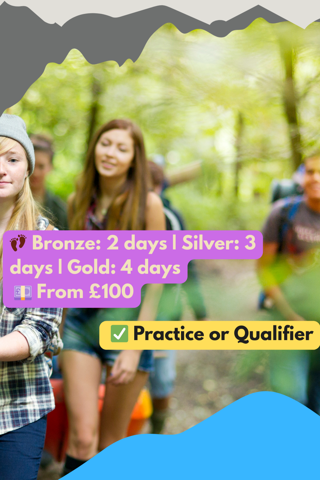 Silver DofE participants hiking from Church Stretton to Habberley through the Shropshire Hills