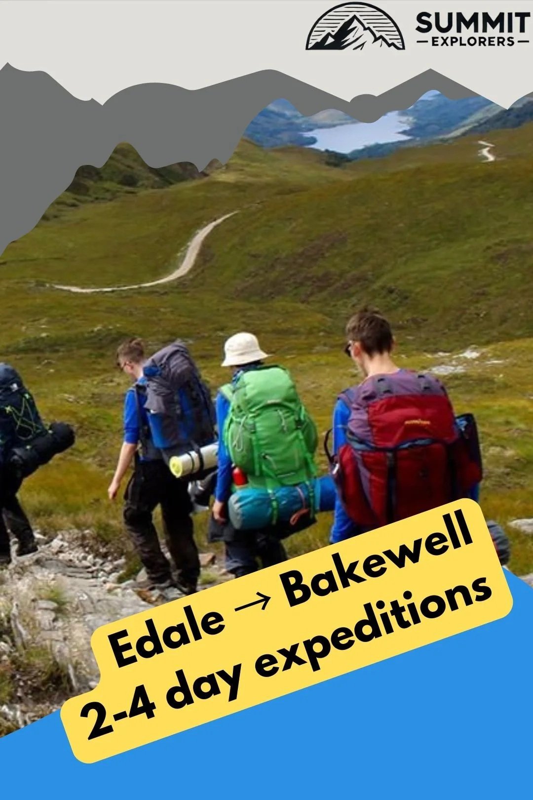 Bronze DofE participants hiking from Edale to Miller’s Dale in the Peak District