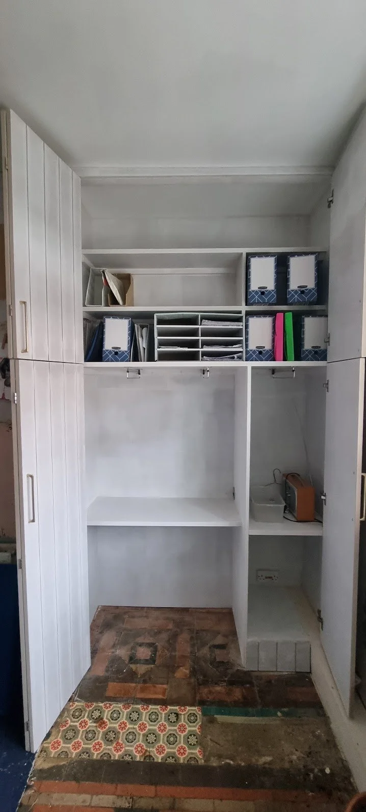 Bespoke cupboard with concealed desk and shelves bournemouth.jpg
