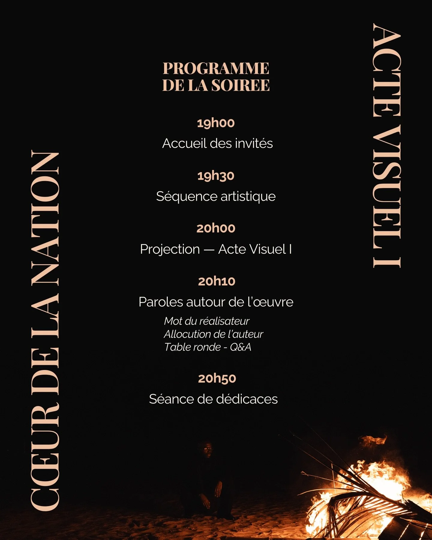 PROGRAMME DE LA SOIR&Eacute;E