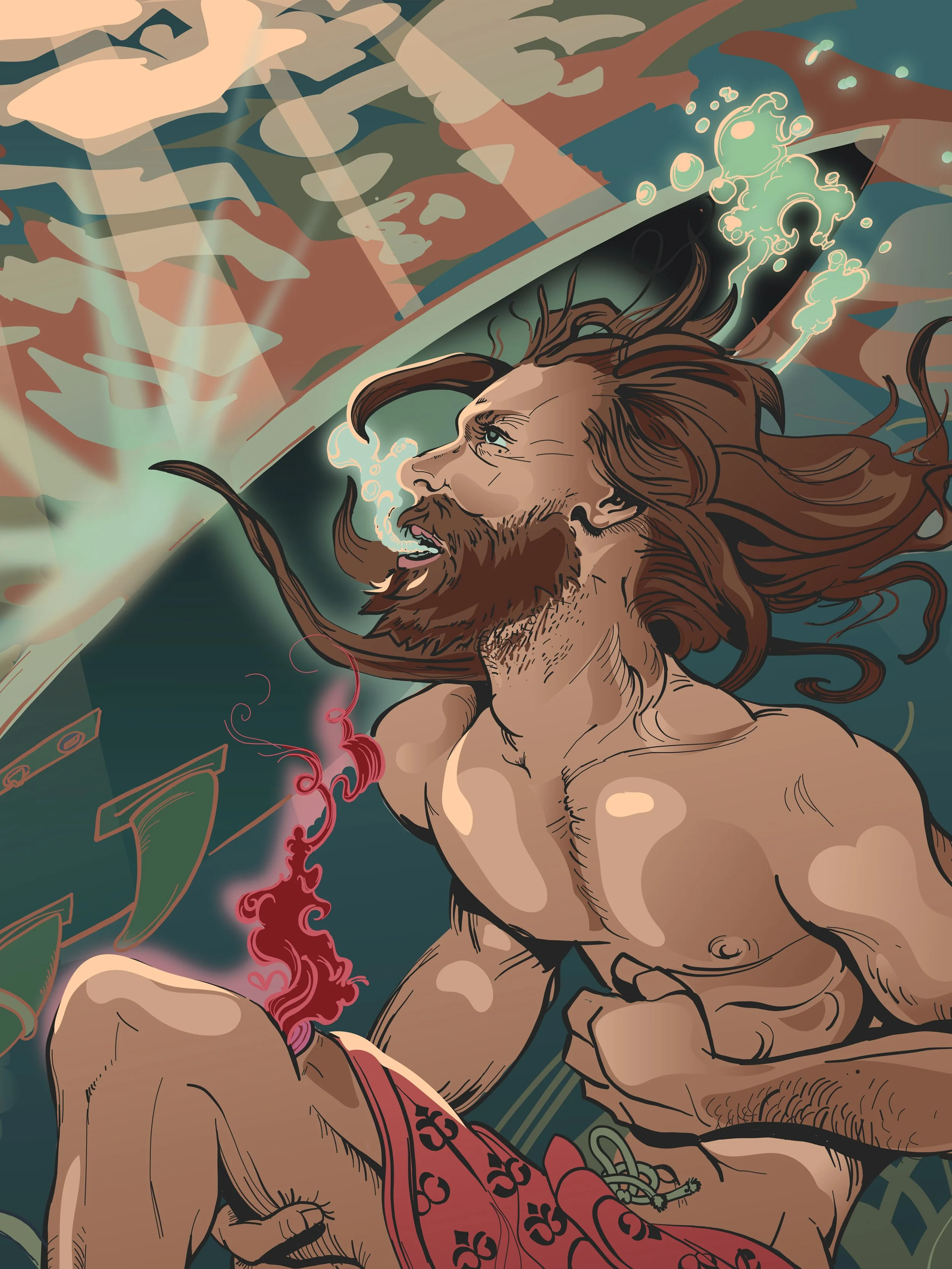 DOWN + OUT detail 3 digital illustration by Josh Hunter.jpg