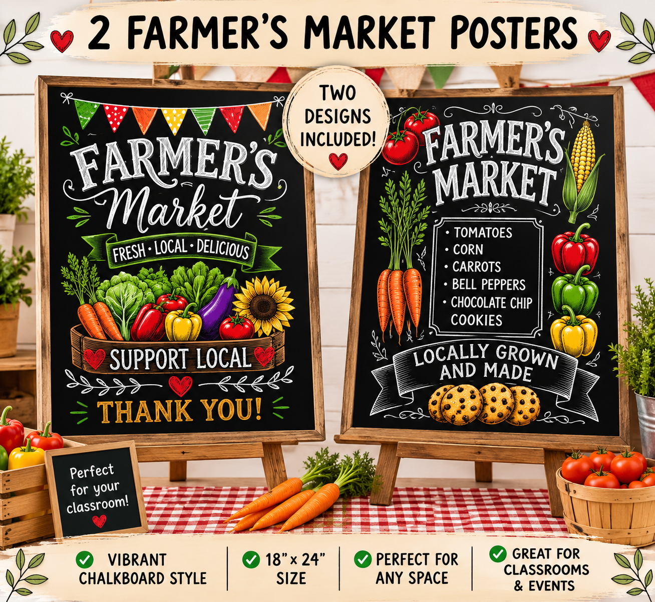 Pretend & Play Printables  Farmer's Market Posters