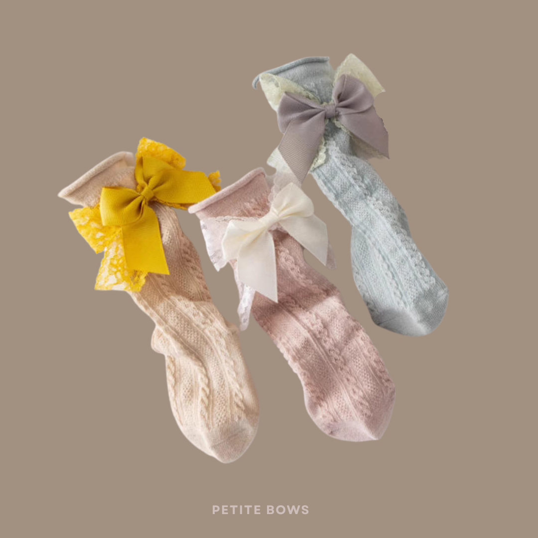Petite Bows Premium baby socks