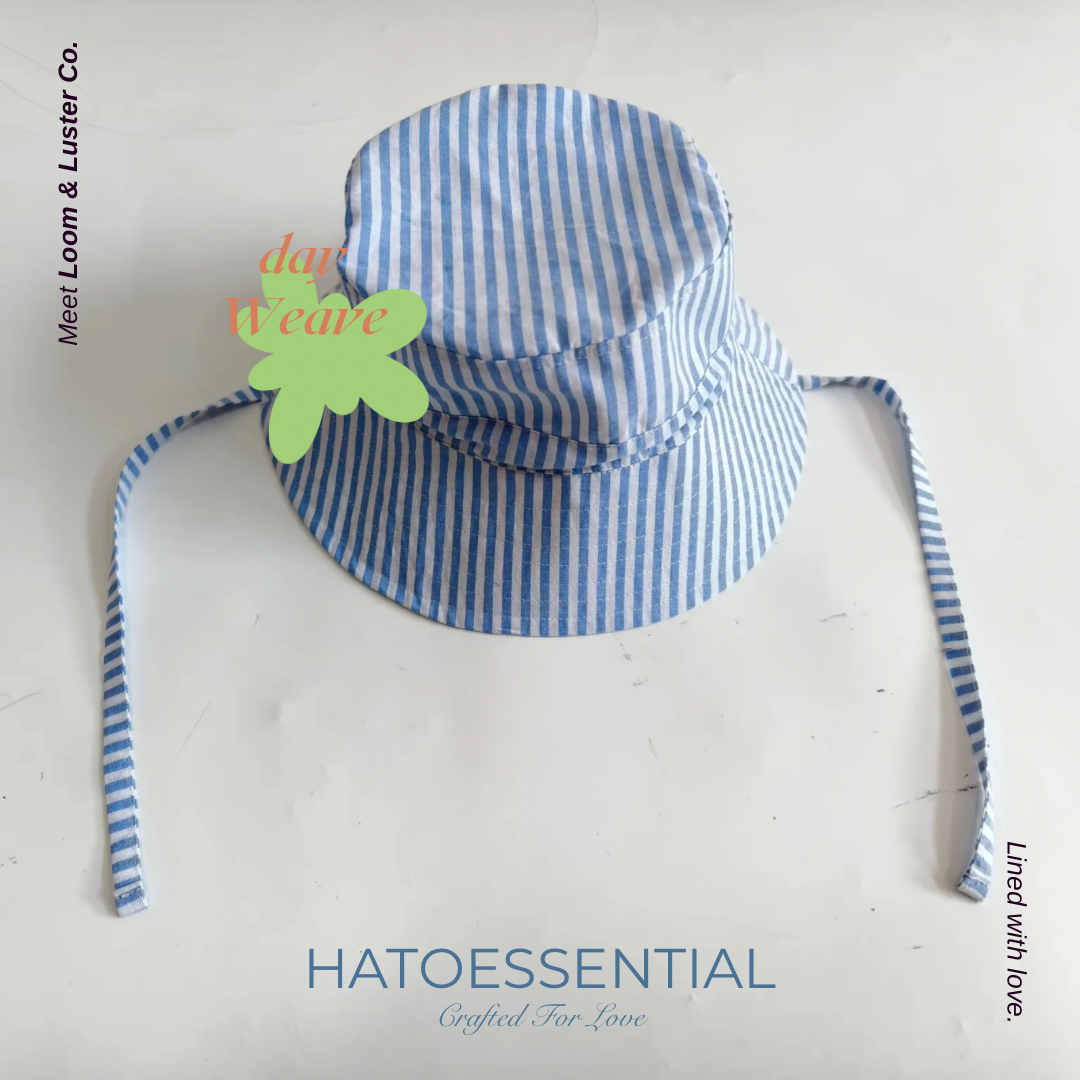 Linen meets satin bucket hat for kids