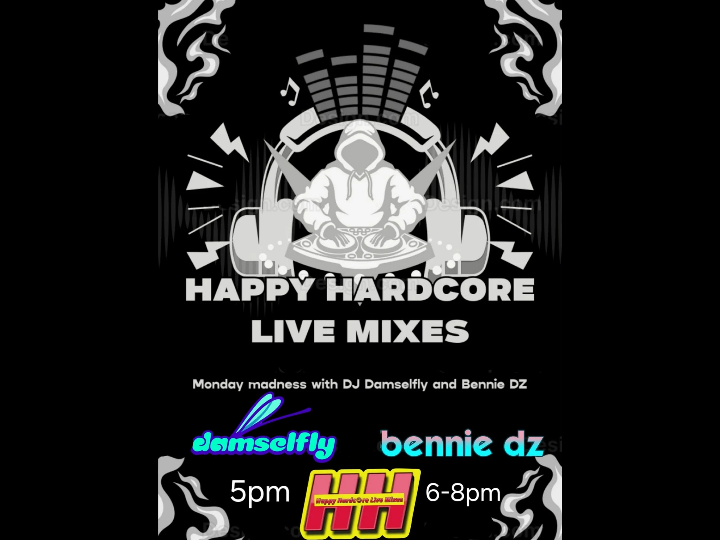 Happy Hardcore Live Mixes with Bennie DZ and Damselfly!