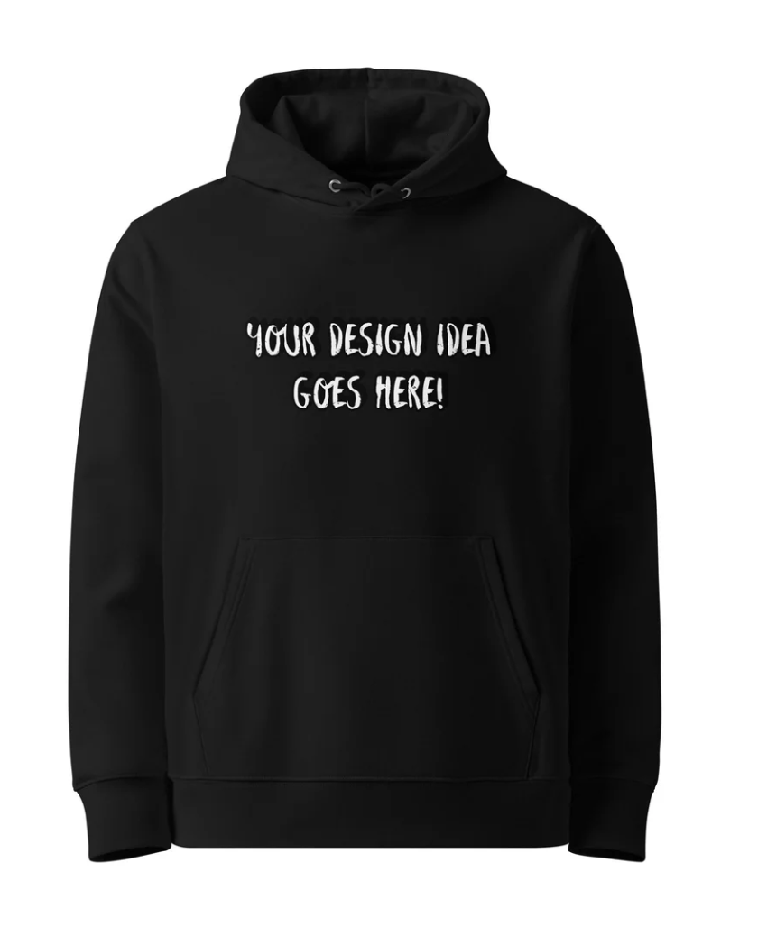 Custom Eco Hoodie Black Front.png