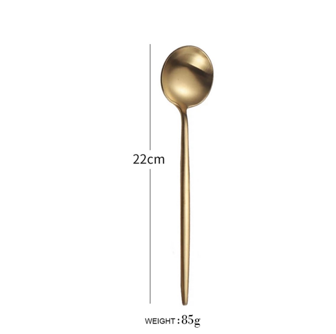 Matte Gold Dinner Spoon