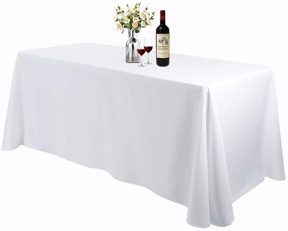 White Poly Rectangle Tablecloth