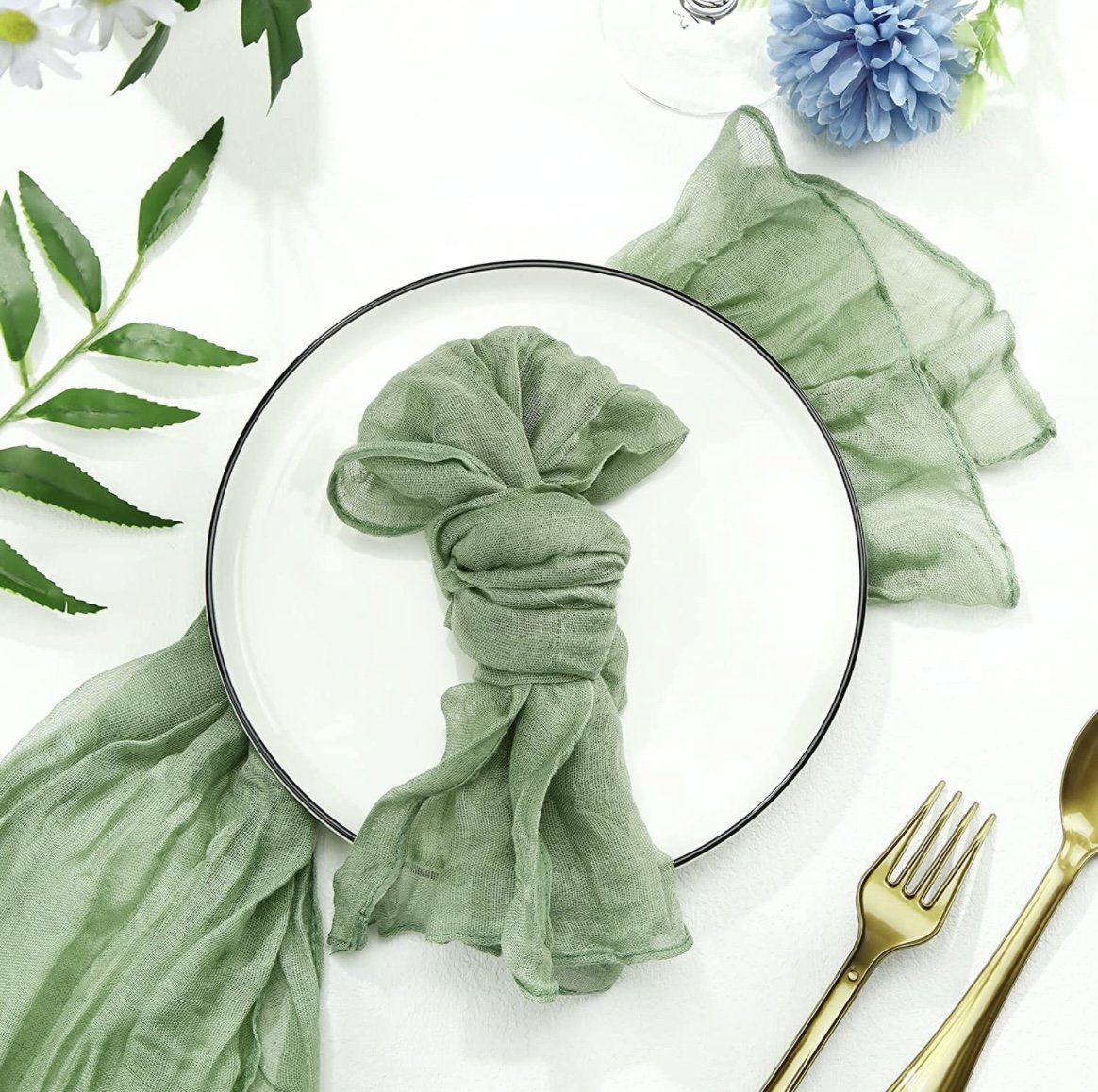 Sage Green Gauze Napkins