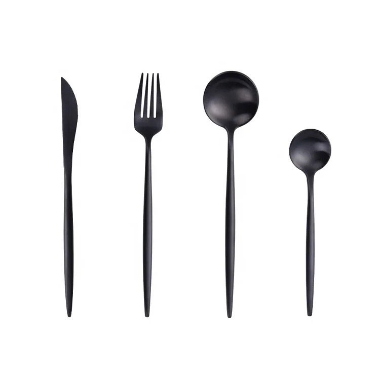 Matte Black Flatware Set