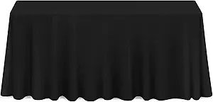 Black Poly Rectangle Tablecloth