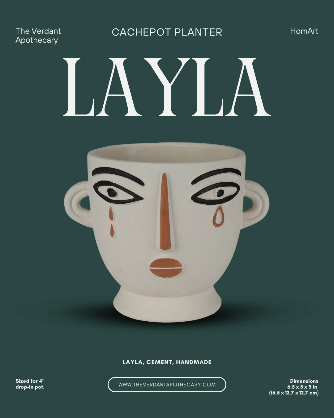 Meet Layla ✨ A handmade cement cachepot (no drain hole) sized to fit a 4&Prime; drop-in&ndash;  just pop your nursery pot inside and you&rsquo;re styled. Perfect for trailing pothos, perky pilea, or a little string-of-hearts peeking out the top. Now 