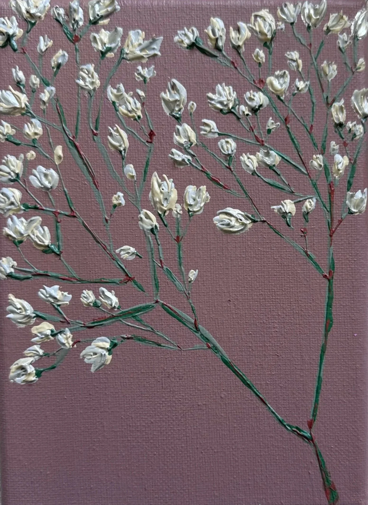 Baby's Breath Can Be Killer | Acrylic on Canvas | 5x7
