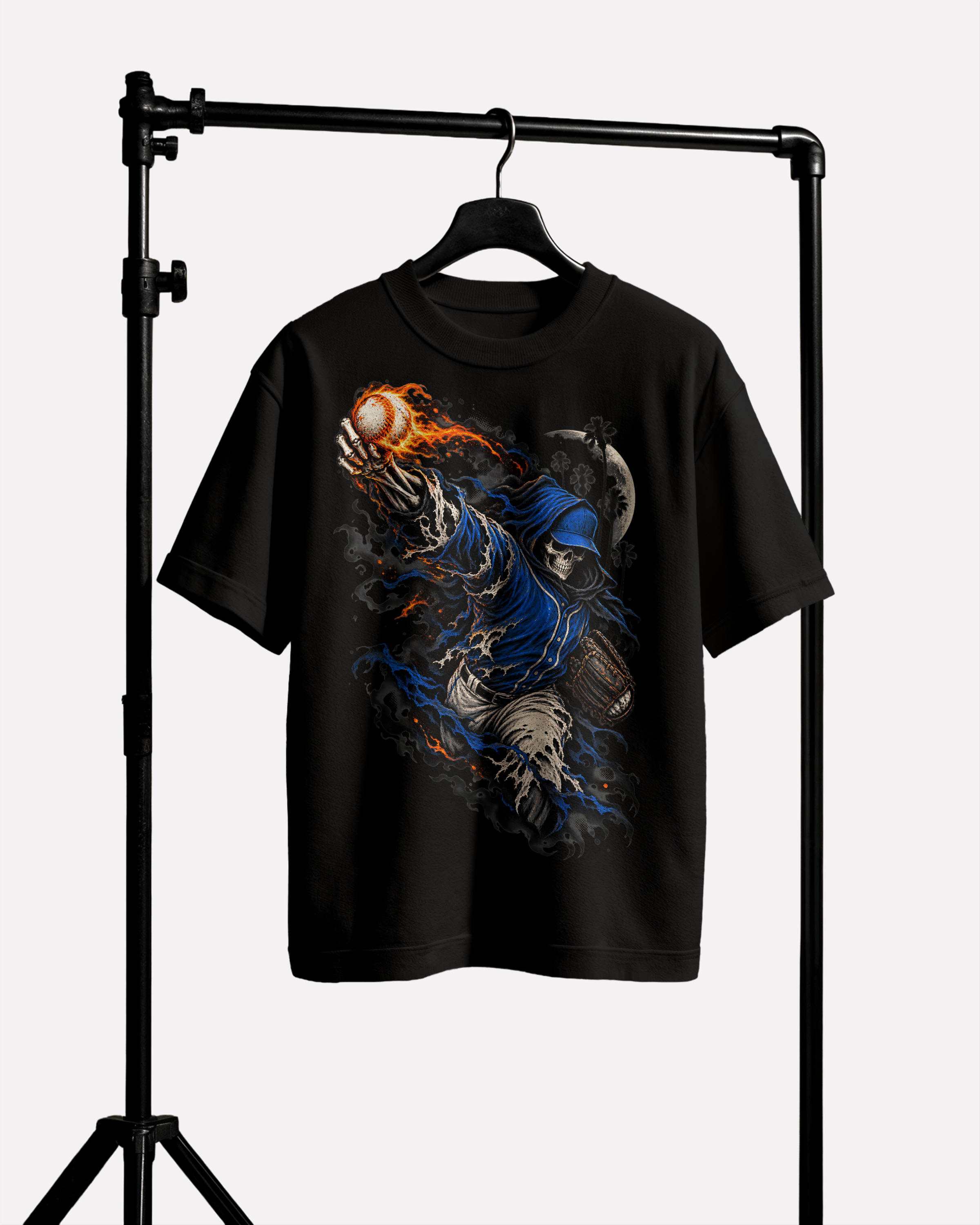 After Dark Skeleton Pitcher T-Shirt