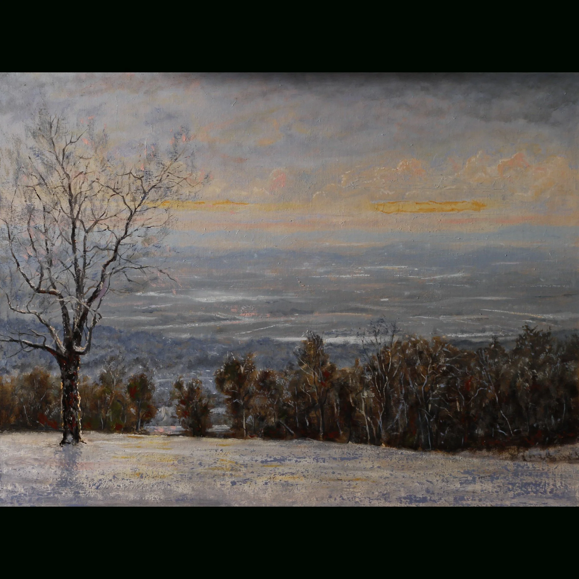 Winter Sunset Over the Hudson Valley 12x16.jpg