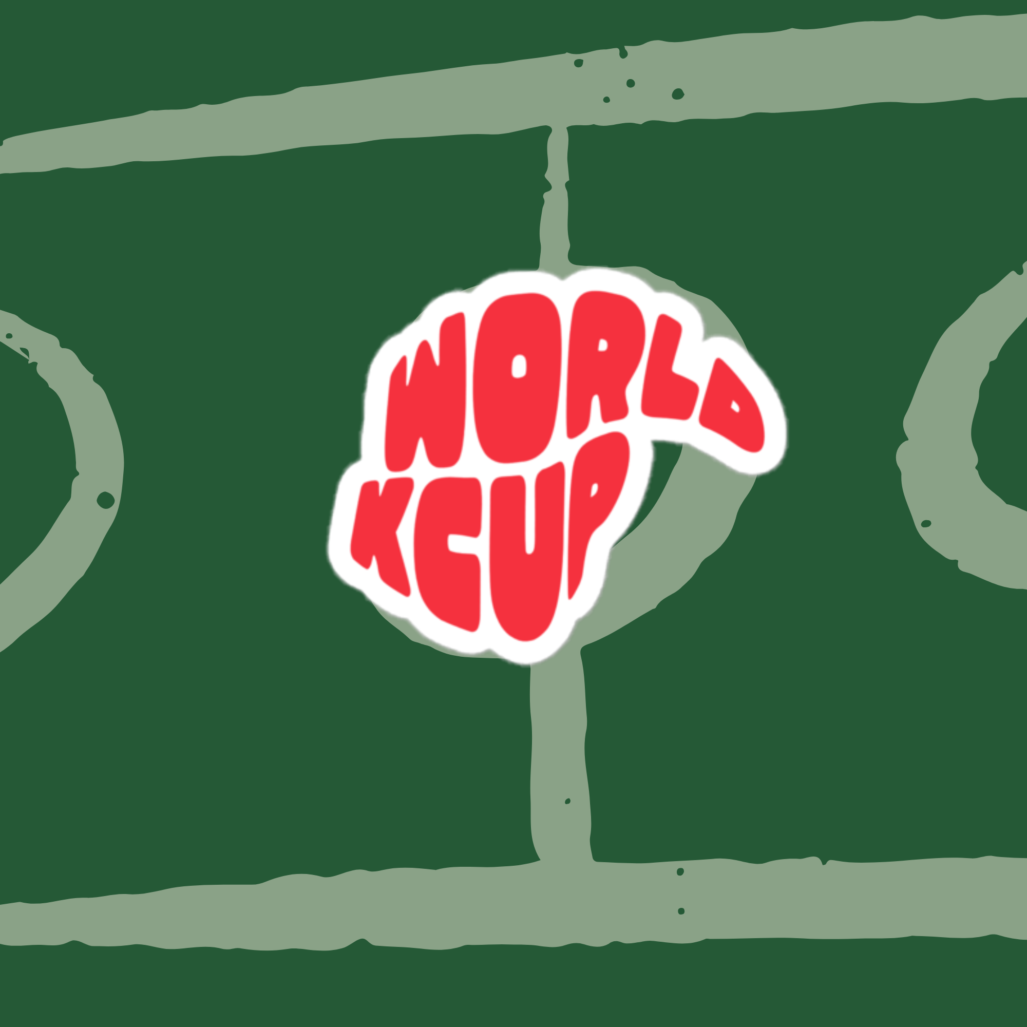 KC World KCUP RED STICKER