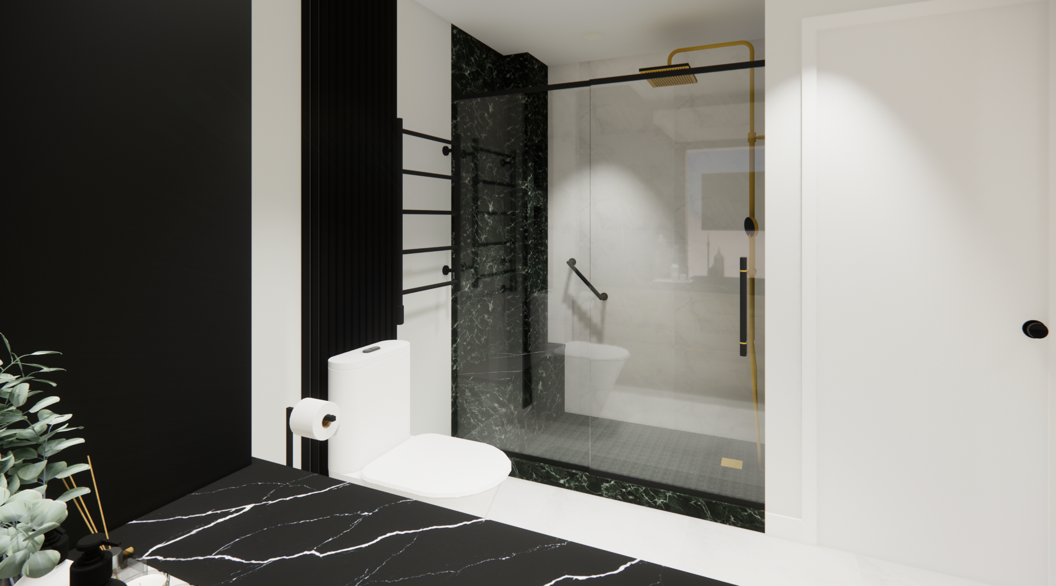 Main bathroom 3D render