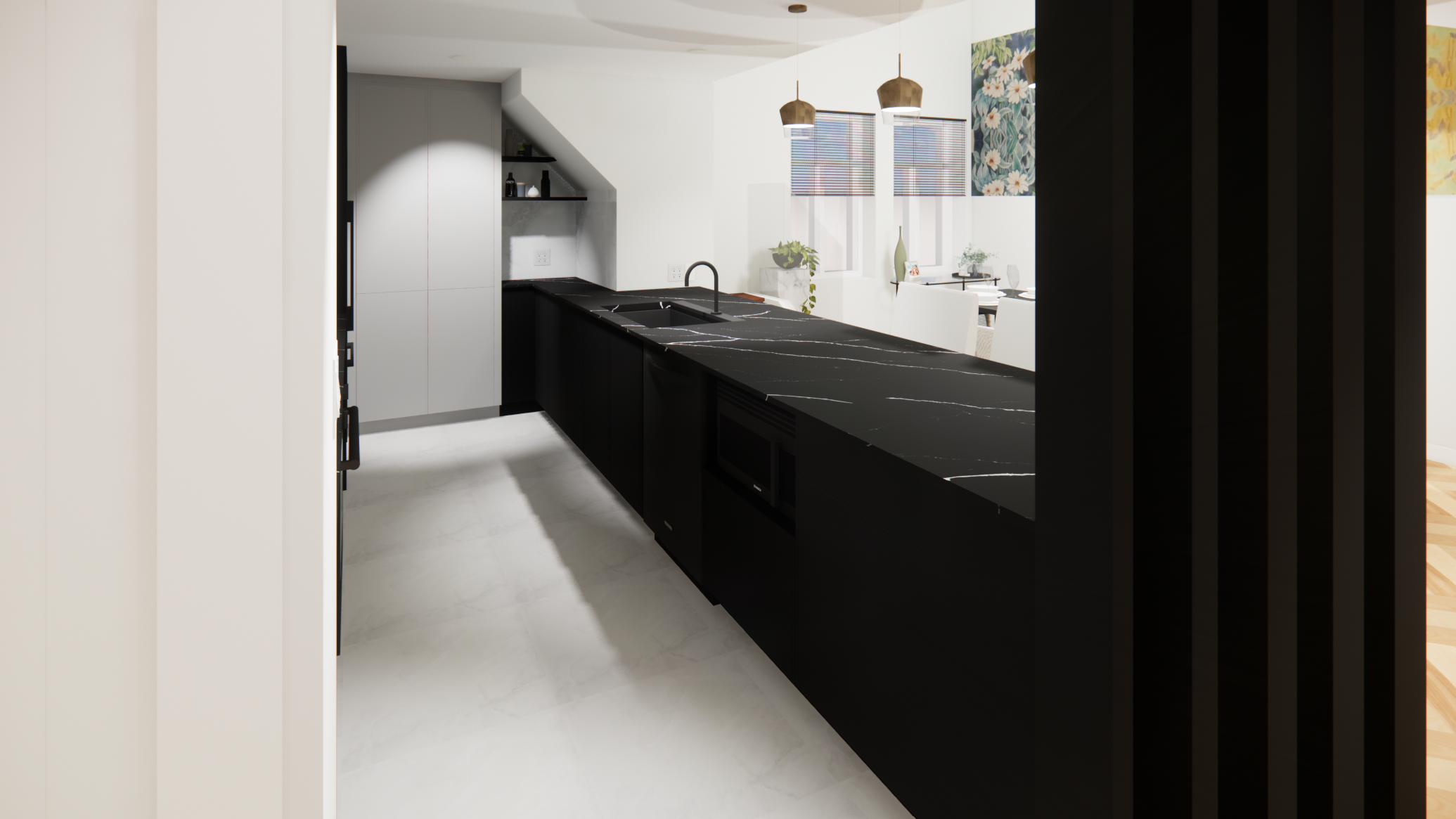 Kitchen 3D render